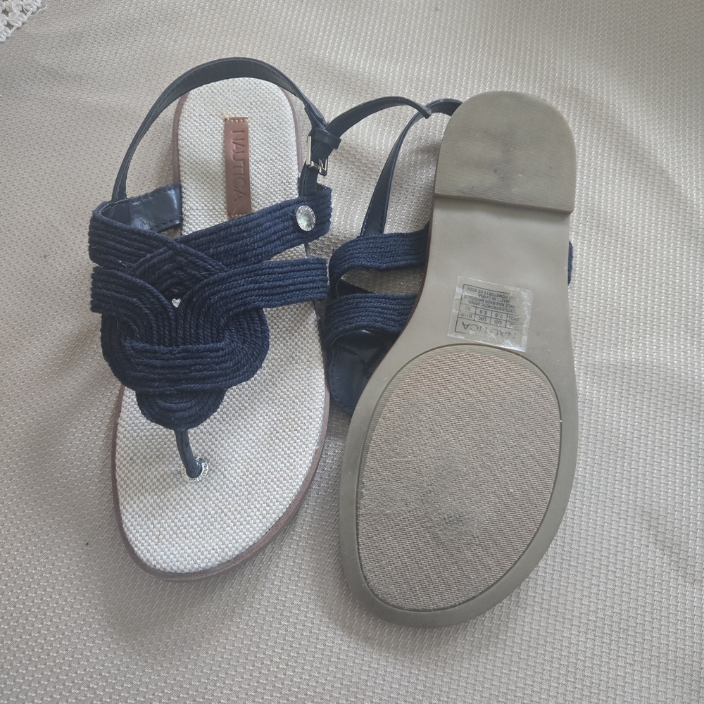 Nautica Navy Women's Woven Sandals
